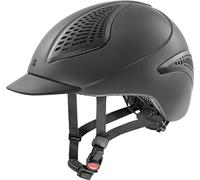 uvex exxential III - lightweight unisex riding helmet - individual size adjustment - anthracite mat M-L