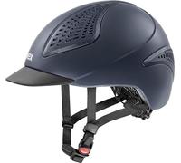 uvex exxential III - lightweight unisex riding helmet - individual size adjustment - blue mat 55-57 cm