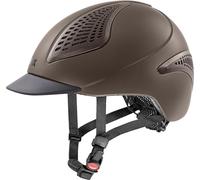 uvex exxential III - lightweight unisex riding helmet - individual size adjustment - mocca mat 57-59 cm