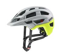 uvex finale 2.0 - safe MTB helmet for women and men - individually adjustable fit - expandable with LED light - rhino - neon yellow matt - 52-57 cm