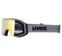 Uvex flash FM Cross goggles, matte gray, gold mirrored