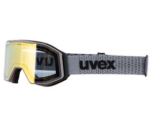 Uvex flash FM Cross goggles, matte gray, gold mirrored