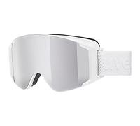 Uvex g.gl 3000 TO - Ski Goggle for Men and Women - Extended Field of Vision & Anti-Fog Coating - incl. Interchangeable Lenses - White Matt/Silver-Clear - One Size