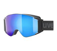 Uvex g.gl 3000 TO - Ski Goggle for Men and Women - incl. Interchangeable Lenses - Extended Field of Vision & Anti-Fog Coating - Black Matt/Blue-Lasergold Lite - One Size