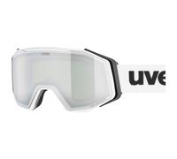 Uvex Gravity Fm - Ski Goggles For Adults - Filter Category 2 - Contrast Enhancing - White M. Dl/Silver-Green - One Size