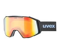 Uvex Gravity Fm - Ski Goggles For Adults - Filter Category 1 - Contrast Enhancing - Black Matt Dl/Rainbow-Ye - One Size