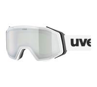Uvex Gravity Fm - Ski Goggles For Adults - Filter Category 2 - Contrast Enhancing - White M. Dl/Silver-Green - One Size