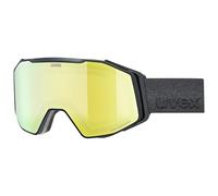 Uvex Gravity Fm - Ski Goggles For Adults - Filter Category 3 - Contrast Enhancing - Black M.Dl/Yellow-Orange - One Size
