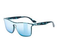 uvex heyday - sports glasses for adults - strong UV protection - contrast enhancing - blue havana/iceblue mirror - one size