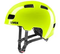 uvex hlmt 4 - lightweight bicycle helmet for children - individually adjustable fit - washable inner padding - neon yellow - 55-58 cm
