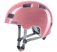 uvex hlmt 4 - lightweight bicycle helmet for children - individually adjustable fit - washable inner padding - rosé - grey - 55-58 cm