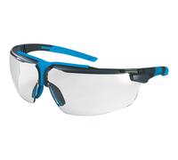 uvex i-3 Safety Spectacles - Anthracite/Blue Frames - Clear Lens 9190.275