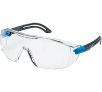 uvex i-lite Safety Glasses for Work and Laboratory - Transparent/Anthracite Blue