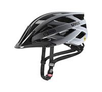 uvex i-vo cc MIPS - lightweight all-round helmet for women and men - MIPS system - expandable with LED light - black-cloud - 52-57 cm