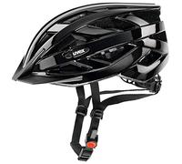 uvex i-vo - Lightweight All-Round Bike Helmet for Men & Women - Individual Fit - Upgradeable with an LED Light - Black - 52-57 cm