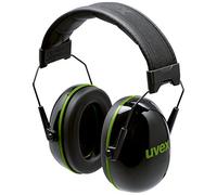 Uvex K10 Foldable Ear Protection Capsule - 30 dB Insulation - Black/Green
