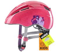 uvex Kid 2 - Lightweight Kids Bike Helmet for Children - Individual Fit - Upgradeable with an LED Light - Cats - 46-52 cm