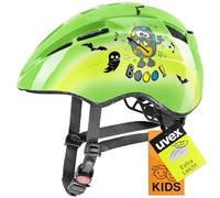 uvex Kid 2 - Lightweight Kids Bike Helmet for Children - Individual Fit - Upgradeable with an LED Light - Green - 46-52 cm