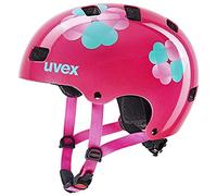 uvex kid 3 - sturdy bicycle helmet for children - individually adjustable fit - washable inner padding - pink flower - 51-55 cm