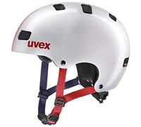 uvex kid 3 - sturdy bicycle helmet for children - individually adjustable fit - washable inner padding - race silver - 55-58 cm
