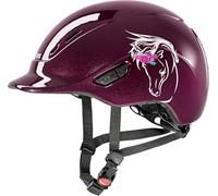 uvex kidoxx Kids Lightweight Riding Helmet Individual Adjustment Optimal Ventilation Flower Burgundy Shiny 3XS-XS