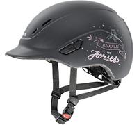 uvex kidoxx Kids Lightweight Riding Helmet Individual Adjustment Optimal Ventilation Happyhorse Anthr Matte 3XS-XS