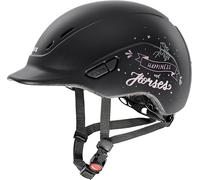 uvex kidoxx Kids Lightweight Riding Helmet Individual Adjustment Optimal Ventilation Happyhorse Black Matte 3XS-XS