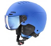 uvex Rocket jr Visor - Ski Helmet for Kids - Visor - Individual Fit - Blue Matt - 51-55 cm