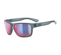 uvex LGL 36 CV - Sunglasses for Men and Women - Contrast Enhancing & Mirrored - Filter Category 3 - Grey/Plasma Daily - One Size
