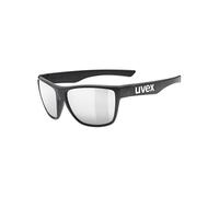 uvex LGL 41 - Sunglasses for Men and Women - Mirrored Lenses - Filter Category 3 - Black Matt/Silver - One Size