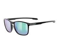 Uvex LGL 52 - sun glasses for adults - strong UV protection - contrast enhancing - black - one size