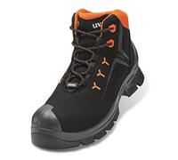 Uvex Unisex Adults Boot 6529/2 S3 Size 42 PU/Rubber W11 Fire and Safety Shoe, Nero, Arancione, 7.5 UK