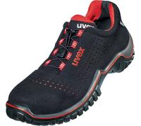 Uvex Motion Style Halbschuhe S1 69988 Schwarz, Rot (69988)
