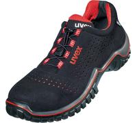 Uvex Motion Style Halbschuhe S1 69988 Schwarz, Rot (69988)