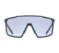 Uvex Mtn Perform S V Photochromic Sunglasses Variomatic Mirror Blue/CAT1-3 Black Matt