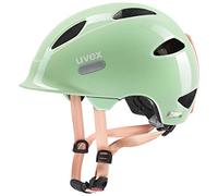 uvex Oyo - Lightweight Kids Bike Helmet for Children - Individual Fit - Upgradeable with an LED Light - Mint-peach - 50-54 cm