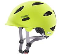 uvex Oyo - Lightweight Kids Bike Helmet for Children - Individual Fit - Upgradeable with an LED Light - Neon Yellow-Moss Green Matt - 50-54 cm