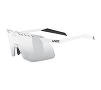 uvex pace stage s - sports glasses for adults - 100% UVA-, B, C protection - contrast enhancing - white m. / mir.silver - one size