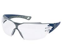 Uvex Safety Glasses Pheos CX2 9198275 - UV Protection, Transparent Lens, Blue/Grey, EN 166