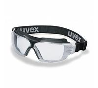uvex White Safety Goggles, Clear Lens