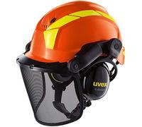 Uvex Pheos Forestry 9774237 Forestry Helmet with Ear and Face Protection SNR: 30 dB Colour: Orange