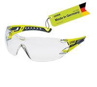 Uvex pheos nxt - premium safety glasses - anti-fog interior, extremely scratch-resistant and chemical resistant exterior - lime/anthracite, transparent - one size