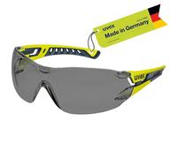 Uvex pheos nxt - premium safety glasses - anti-fog interior, extremely scratch-resistant and chemical resistant exterior - anthracite/lime, tinted - one size