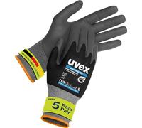 Uvex phynomic XG 5 Pairs - Premium Grip Gloves for Wet & Oily Areas - Flexible, Robust & Breathable - Black, Grey - Size 11/XXL