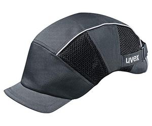 Uvex Premium Bump Cap - Armadillo Design, Short Peak, Hard Shell, Breathable, Grey/Black