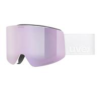 Uvex Provoqe Fm - Ski Goggles For Adults - Filter Category 3 - Contrast Enhancing - White Matt Dl/Rose-Clear - One Size