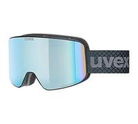 Uvex Pyrit Fm - Ski Goggles For Adults - Filter Category 2 - Contrast Enhancing - Black Matt Dl/Saphir-Cles2 - One Size