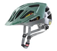 uvex quatro cc MIPS - safe MTB helmet for women and men - MIPS system - washable inner padding - moss rhino - 52-57 cm