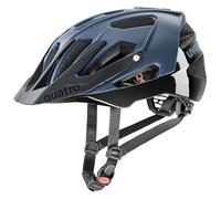 uvex quatro cc - secure bike helmet for men and women - individual fit - adjustable shield - dusk blue-black matt - 52-57 cm