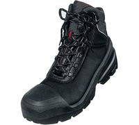 Uvex quatro pro lace-up boot, safety boots S3 SRC, work shoes for men, black, size 9